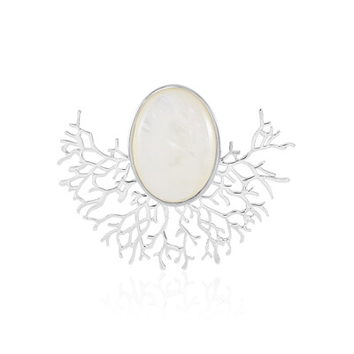 Zilveren hanger met een parelmoer (MONOSONO COLLECTION)