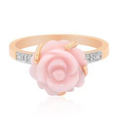 Zilveren ring met een parelmoer