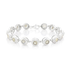 Zilveren armband met spectrolietstenen