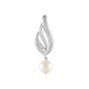 Zilveren hanger met een Witte zoetwater kweekparel