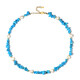 Zilveren halsketting met Blauwe Howlieten (Riya)