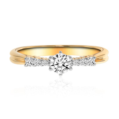 Gouden ring met een IF Diamant (D) (Annette)