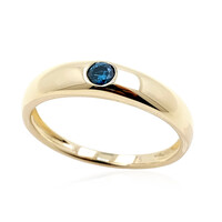 Gouden ring met een blauwe SI2 diamant