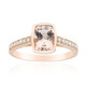 Gouden ring met een AAA Morganiet (CIRARI)