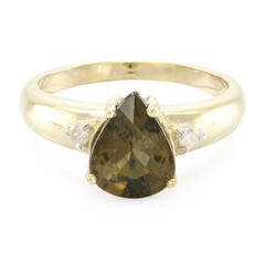 Gouden ring met een koper toermalijn