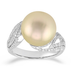 Gouden ring met een Gouden Kabira Zuidzee Parel (TPC)