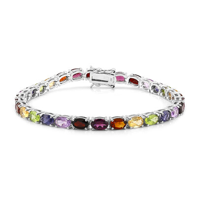 Zilveren armband met granaten