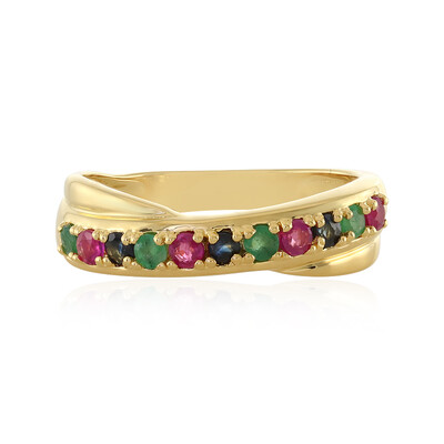 Zilveren ring met Socoto smaragden