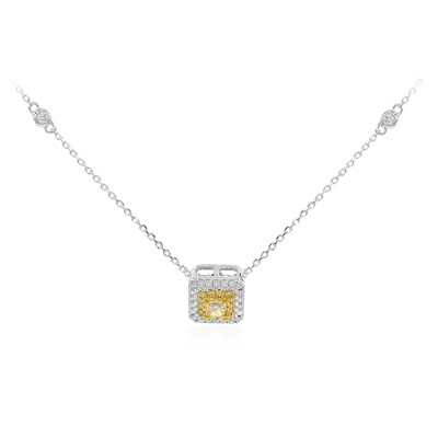 Gouden halsketting met een gele SI2 diamant (CIRARI)