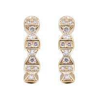 Gouden oorbellen met I1 (H) Diamanten (CIRARI)