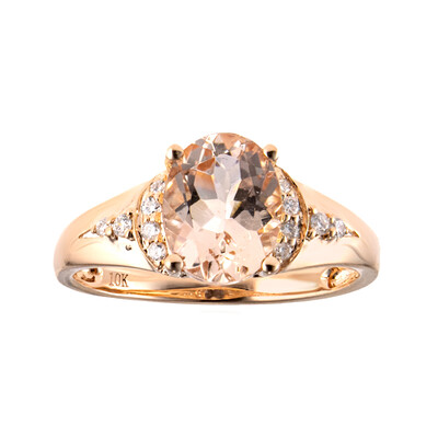 Gouden ring met een AAA morganiet