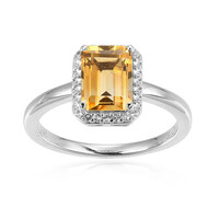 Zilveren ring met een citrien
