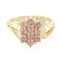 Gouden ring met Onverhitte Padparadscha Saffieren (AMAYANI)