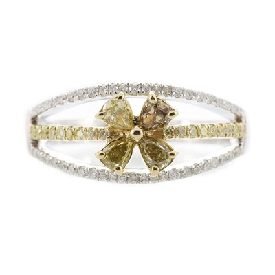 Gouden ring met SI2 Fancy Diamanten (CIRARI)