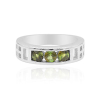 Zilveren ring met groene toermalijnen (VIENNA 1903)