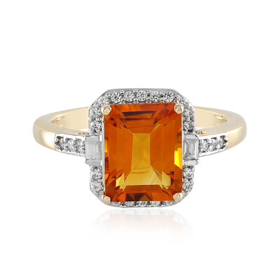 Gouden ring met een Madeira citrien