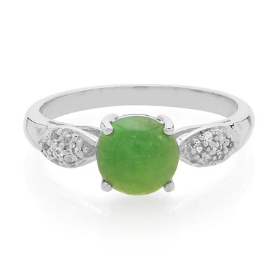 Zilveren ring met een keizerlijk chrysopraas