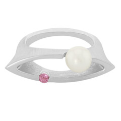 Zilveren ring met een Akoya parel