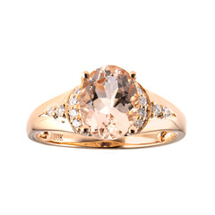 Gouden ring met een AAA morganiet