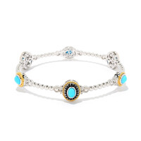Zilveren armband met Sleeping Beauty Turkooisen (Dallas Prince Designs)