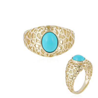 Gouden ring met een Sleeping Beauty Turkoois (Ornaments by de Melo)