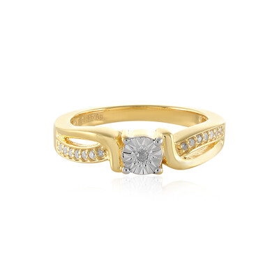 Zilveren ring met een I3 (H) Diamant