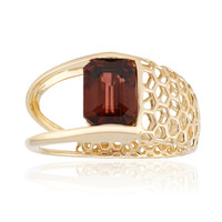 Gouden ring met een roze zirkoon (Ornaments by de Melo)