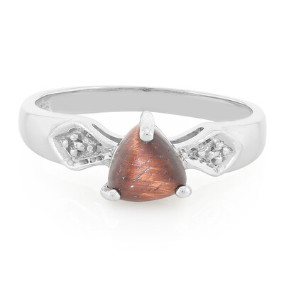 Zilveren ring met een rode tijgeroog
