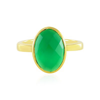 Zilveren ring met een Groene onyx