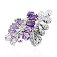 Zilveren ring met Zambia-amethisten (Dallas Prince Designs)