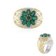 Zilveren ring met Zambia-smaragdstenen (Gems en Vogue)