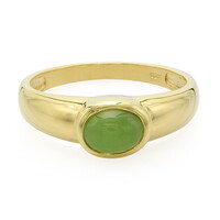 Zilveren herenring met een keizerlijk chrysopraas