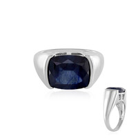 Zilveren ring met een blauwe saffier