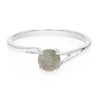 Zilveren ring met een spectroliet