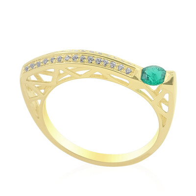 Gouden ring met een Colombiaanse smaragd (de Melo)