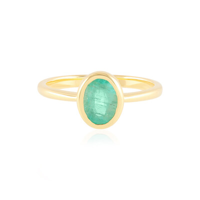 Zilveren ring met een Russische smaragd