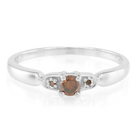 Zilveren ring met een Fancy diamant