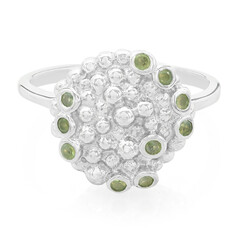 Zilveren ring met alexandrieten