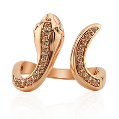 Gouden ring met een SI1 Argyle Rose De France Diamant