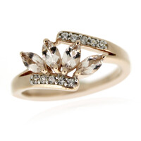 Zilveren ring met morganieten