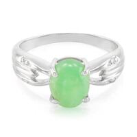 Zilveren ring met een keizerlijk chrysopraas