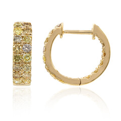 Gouden oorbellen met SI2 Fancy Diamanten (CIRARI)