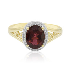 Gouden ring met een rubeliet (Tenner Diniz)