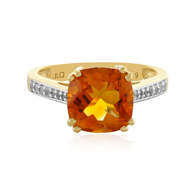 Zilveren ring met een Madeira citrien
