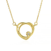 Zilveren halsketting met een I4 (J) Diamant