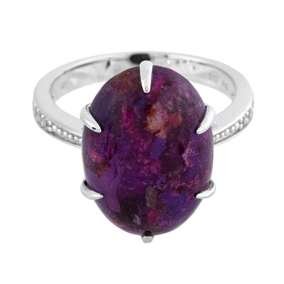 Zilveren ring met een Paarse Kingman Mohave Turkoois