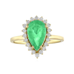 Gouden ring met een Ethiopische smaragd (AMAYANI)
