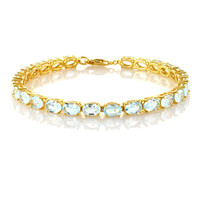 Zilveren armband met hemel-blauwe topaasstenen