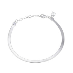 Zilveren armband met een witte topaas