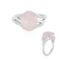 Zilveren ring met een rozen kwarts